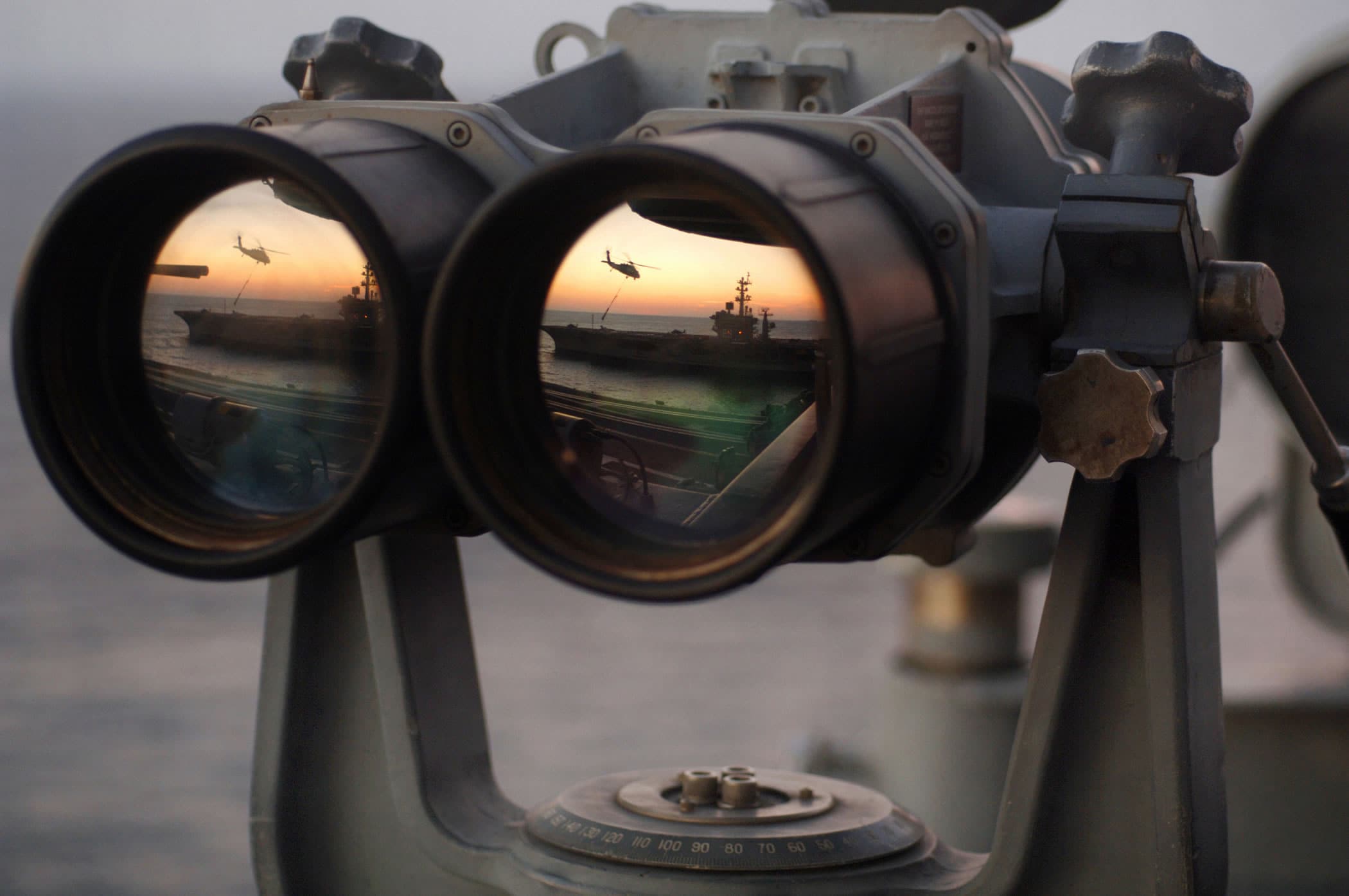 Navy binoculars